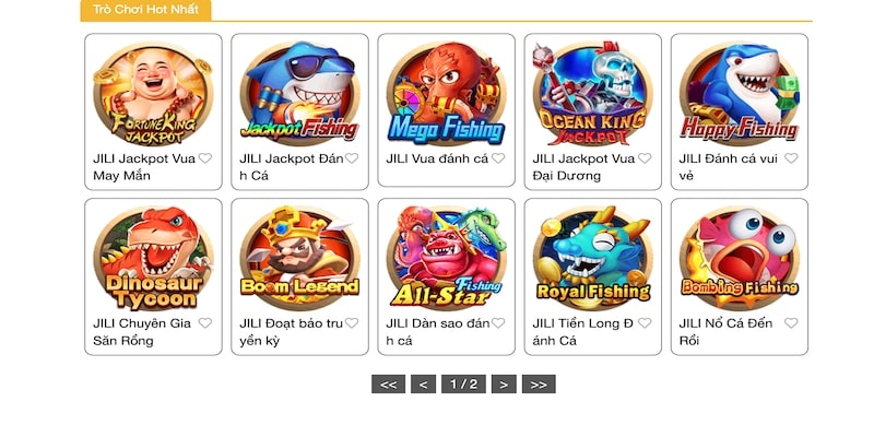 Bắn cá J88 JILI nhiều game hay